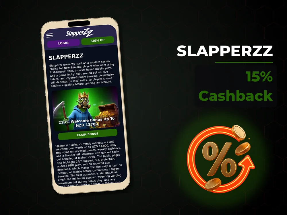 Slapperzz - 15% Cashback