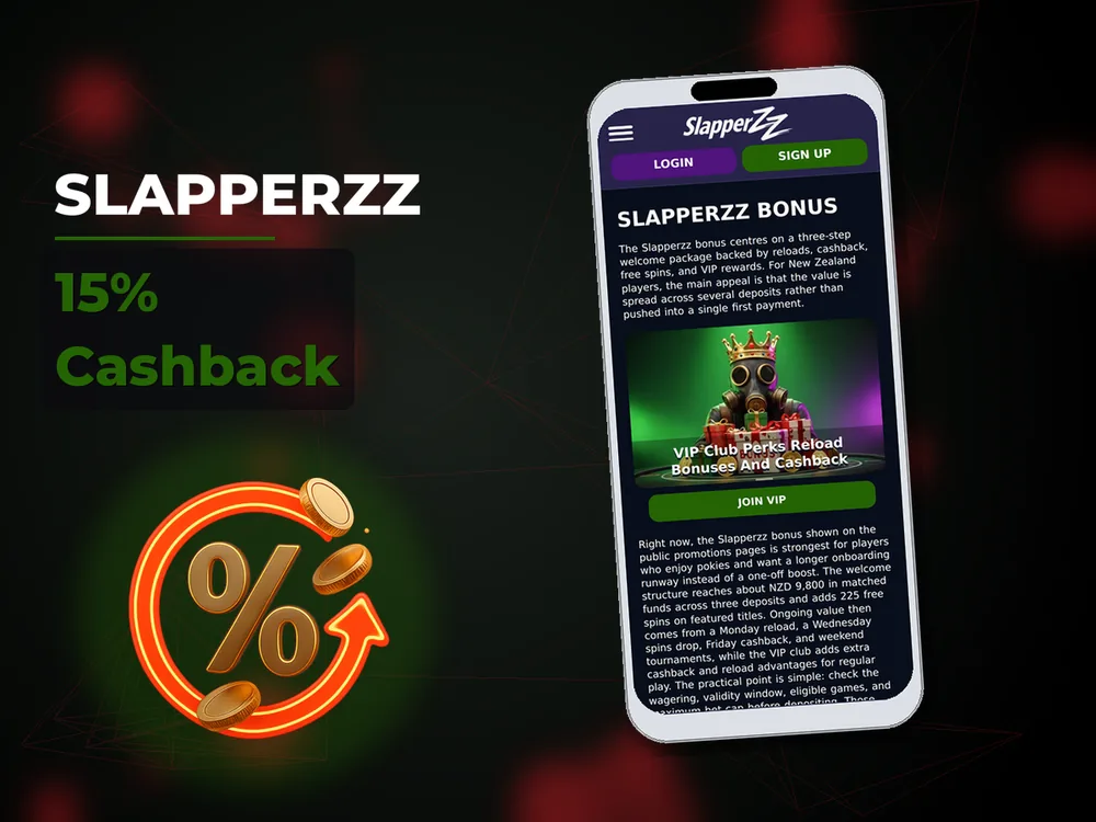 Slapperzz - 15% Cashback